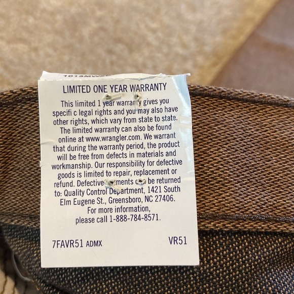 Vtg Wrangler Shadow Canyon Jeans Mens W31 x L31.5 Brown Cowboy Cut Pro Rodeo USA - Picture 12 of 12